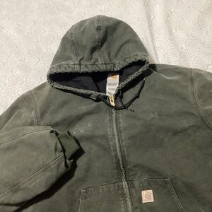 VTG Carhartt J130 MOS Canvas Hooded Jacket